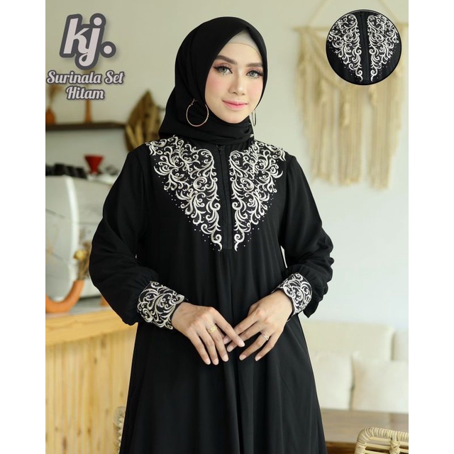 "GAMIS SET SURINALA CERUTY BEBYDOL MIX BORDIR PLUS PAYET SWAROWSKI//GAMIS SET WANITA KEKINIAN//BAJU 