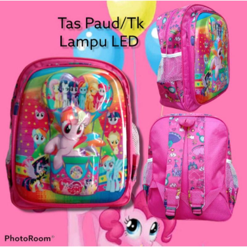 TAS SEKOLAH MURAH PEREMPUAN LAKI-LAKI KARAKTER LAMPU LED