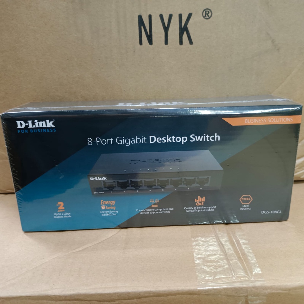 D-Link DGS-108GL Switch LAN 8Port Gigabit Metal Unmanaged