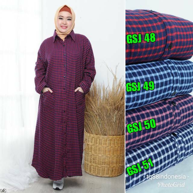 Gamis flanel jumbo/gamis flanel/gamis flanel big size/gamis kotak kotak/gamis jumbo/gamis/maxi