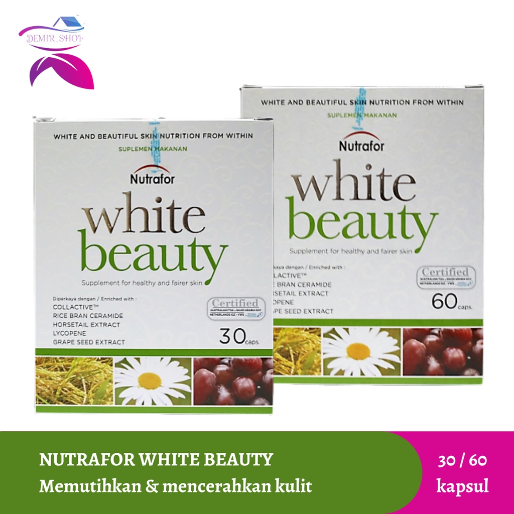 Nutrafor White Beauty Mencerahkan Kulit / Nutrisi Kulit Rambut &amp; Kuku / Kolagen