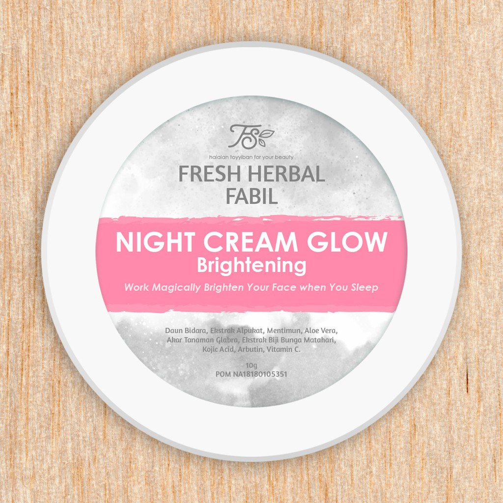 Fabil Cream Malam Glow Skin Herbal Fabil Beauty Skin care BPOM Perawatan Wajah Kosmetik Herbal