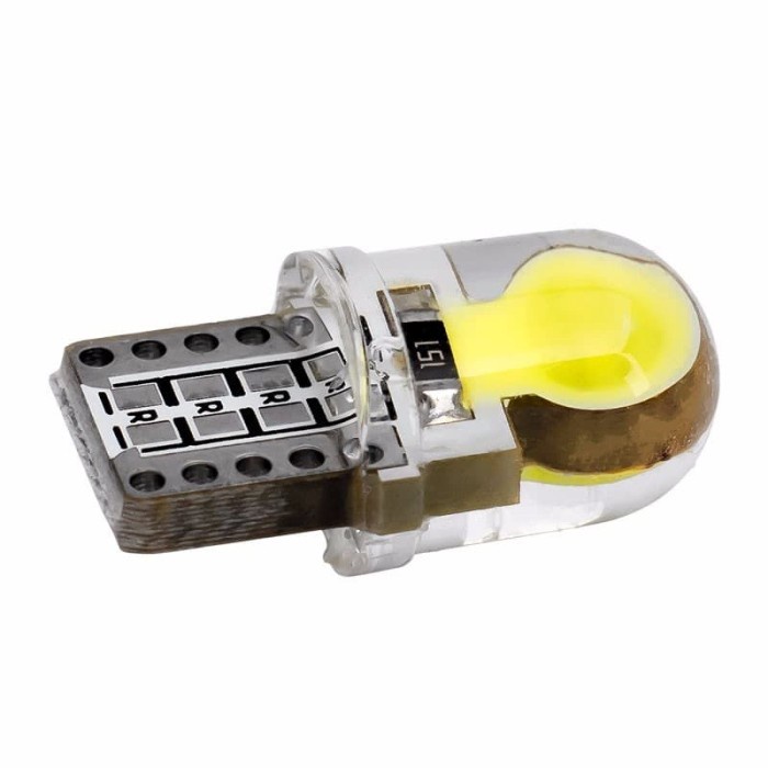 LuxStar Lampu Mobil Headlight LED T10 W5W COB 2 PCS White Putih