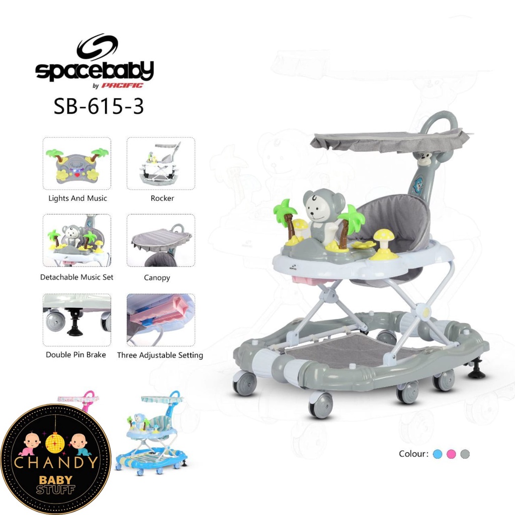 BABY WALKER SPACE BABY SB 615-3 ADA REM BISA AYUN