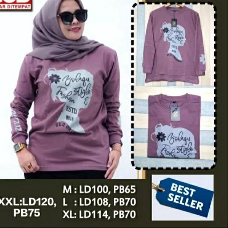 Hot Sell.. Kaos Zolaqu Fashion Atasan Wanita Zolaqu Ori Asli Kaos Lengan Panjang Jumbo Casual u