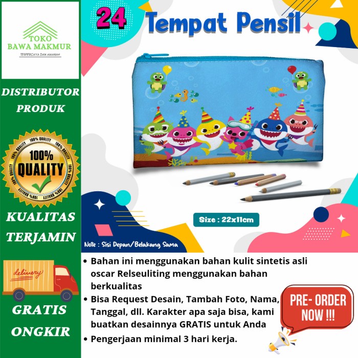 

CUSTOM Tempat Pensil Unik Berkarakter Untuk Ultah Kado Souvenir Acara.