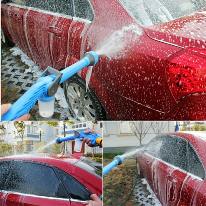 Alat semprot Cuci mobil JET WATER CANON SPRAY 8 in 1 TURBO Steam Motor Selang Tanaman Bunga