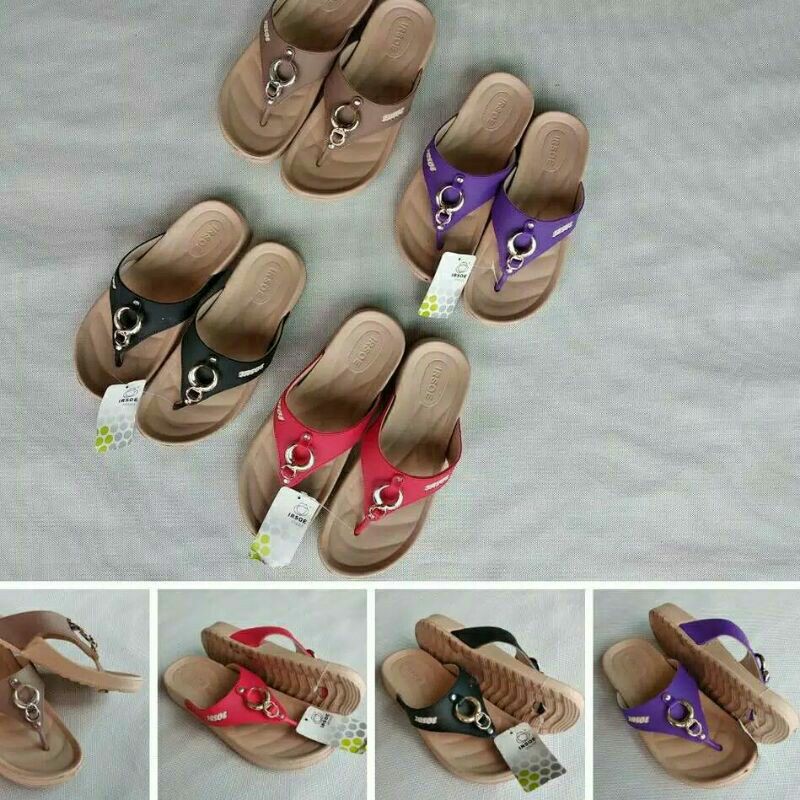 Irsoe - Sendal Jepit Karet Wanita Model Tali Bulat Kecil Size 36 - 40