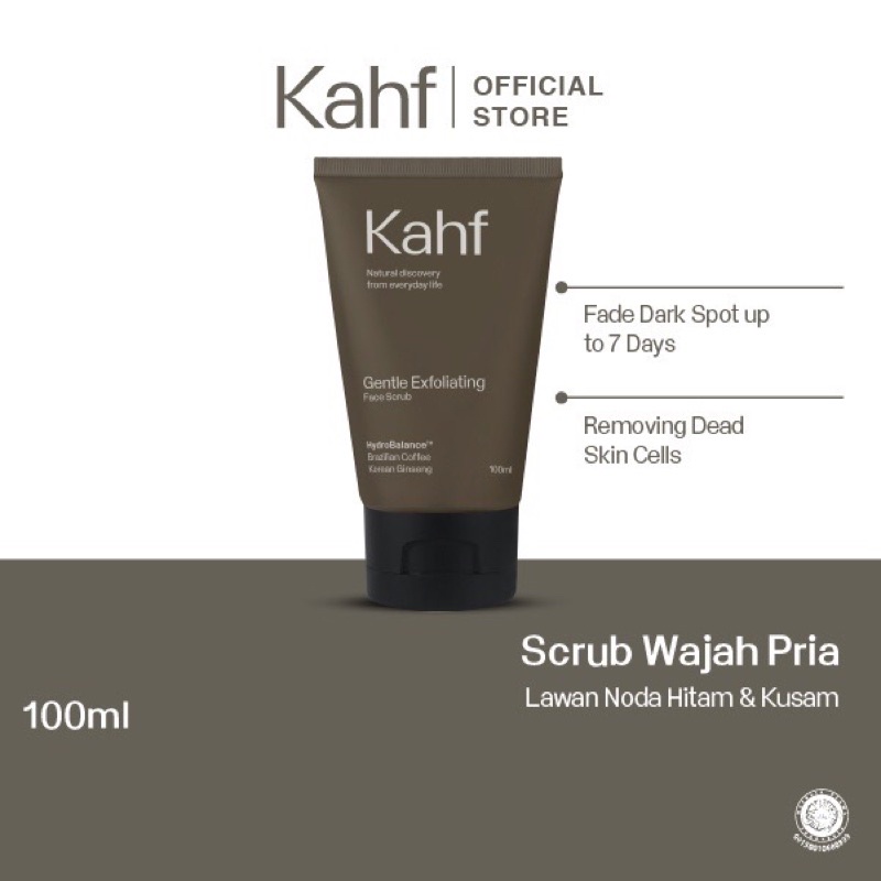 KAHF Gentle Exfoliating Face Scrub Cleanser 100ml