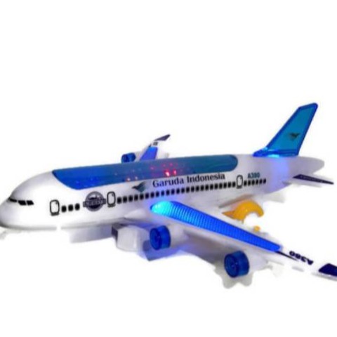 Mainan Pesawat Terbang Lampu Led Air Bus A380 Action Airbus