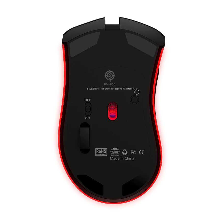 IDN TECH - K-SNAKE Mouse Gaming Wireless RGB Honeycomb 3 DPI Gear 2.4GHz - BM600