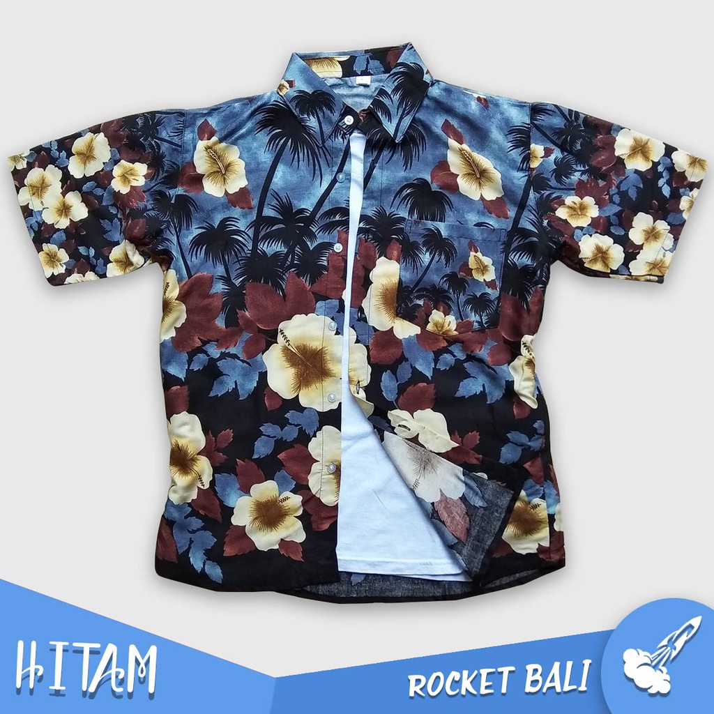 Kemeja Hawai - Kemeja Pria Motif Bunga - Baju Pantai - Kemeja Pantai - Baju Pantai Pria