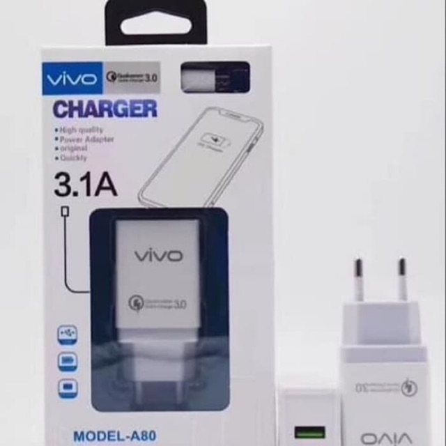 Charger VIVO A80 Qualcomm Quick Fast Charging 3.1A