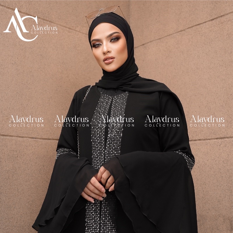 New Abaya Gamis Maxi Dress Arab Saudi Bordir Zephy Turki Umroh Dubai Turkey India Wanita Hitamjo 486