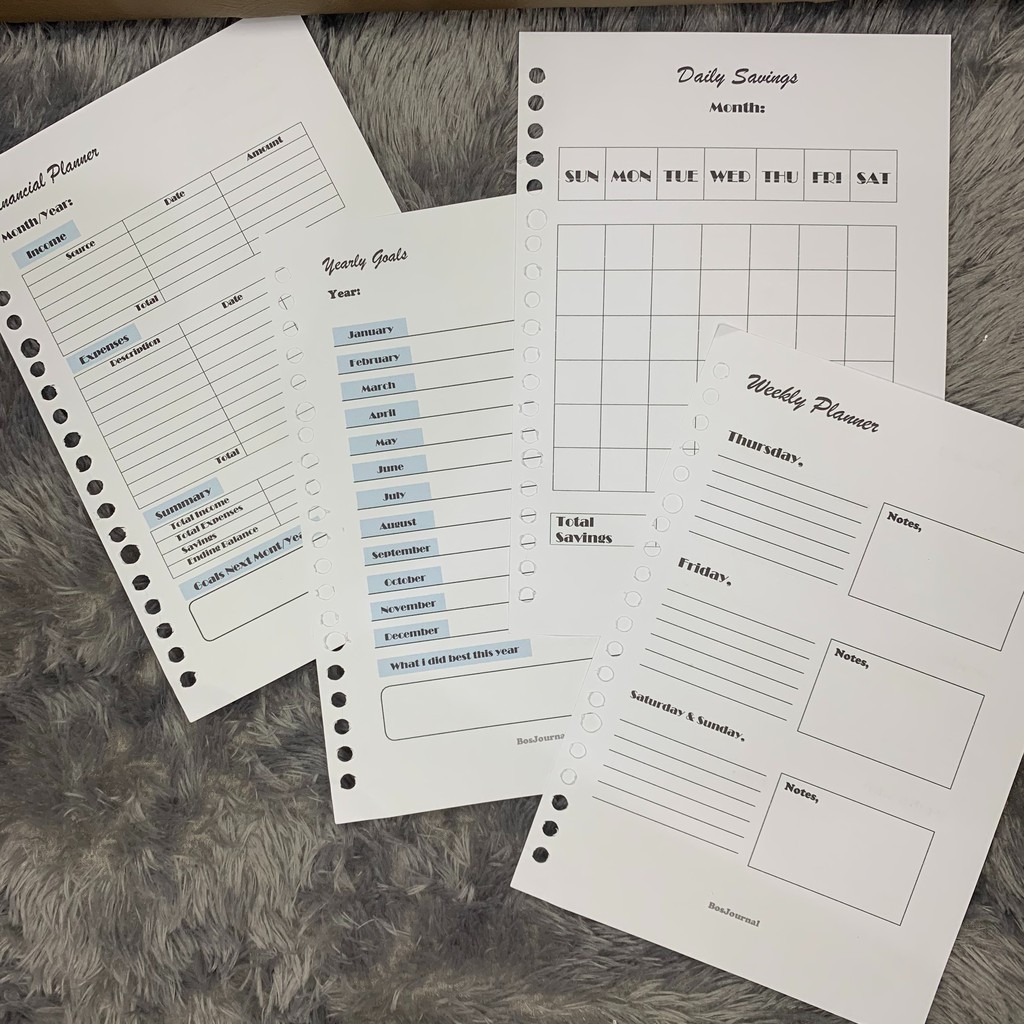 

KERTAS FILE A5 20 RING FINANCIAL/YEARLY/WEEKLY/DAILY SAVINGS PLANNER