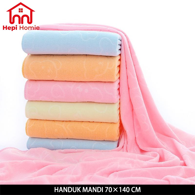 Jual [HH] HANDUK MANDI EMBOSS 70X140    CM / TOWEL QUICK DRY DEWASA BESAR