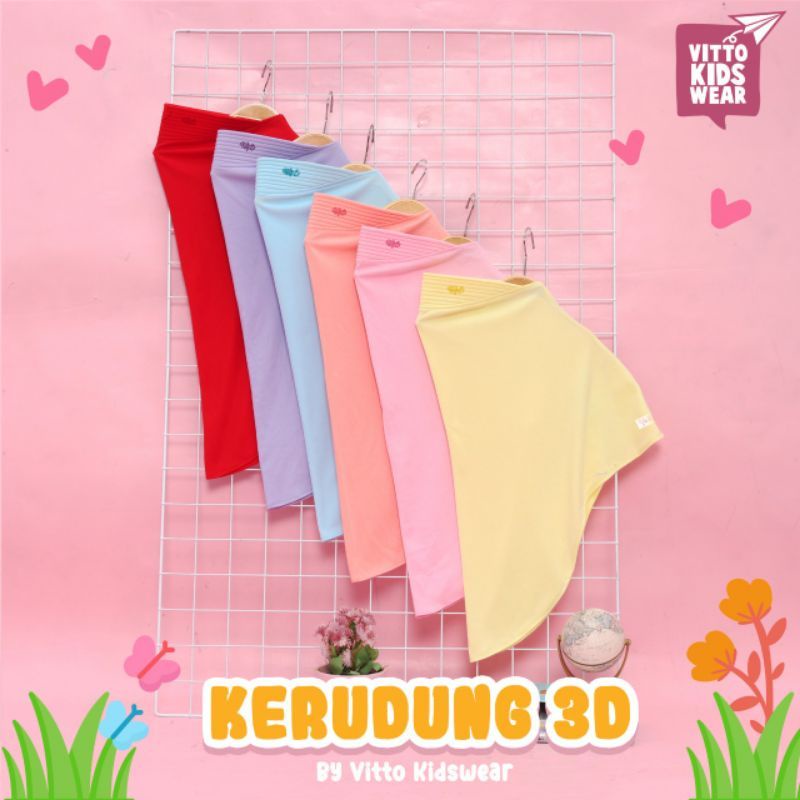 Hijab Vitto Kids 3 Dimensi / Krukid 3D Vitto Kids / kerudung 3d by vitto kidswear jilbab vitto kidswear