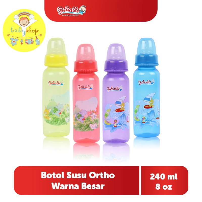 Botol Susu Ortho Dot Gepeng Reliable 240ml