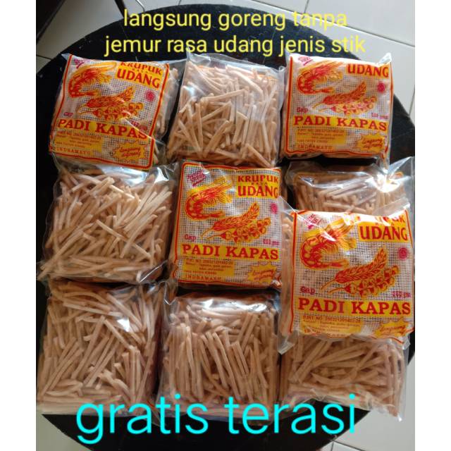 

@10pcs krupuk udang stik padi kapas