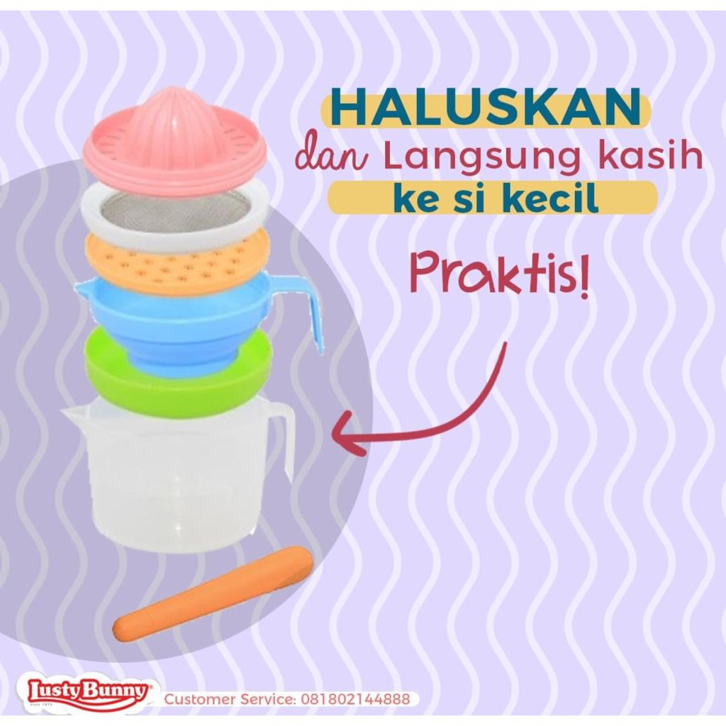 LUSTY BUNNY - FOOD PROCESSOR SET LB1374 / PENGOLAH MAKANAN MPASI BAYI