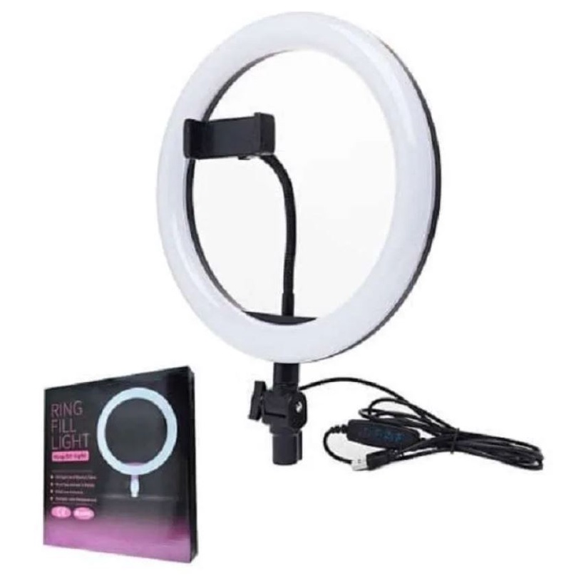 TRP-010 Lampu Ring Light 26 CM TRIPOD 2.1 Meter Live Vlog Make Up LED