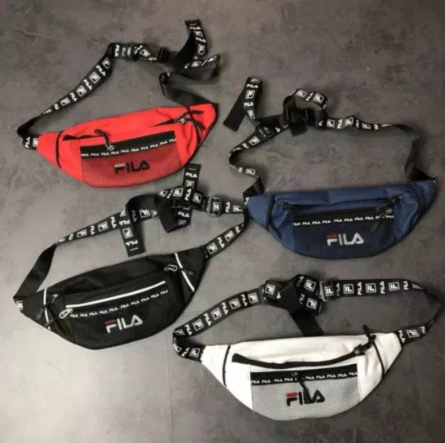 TAS SELEMPANG PRIA WAISTBAG WANITA SUPREME FILA CEWEK COWOK IMPORT