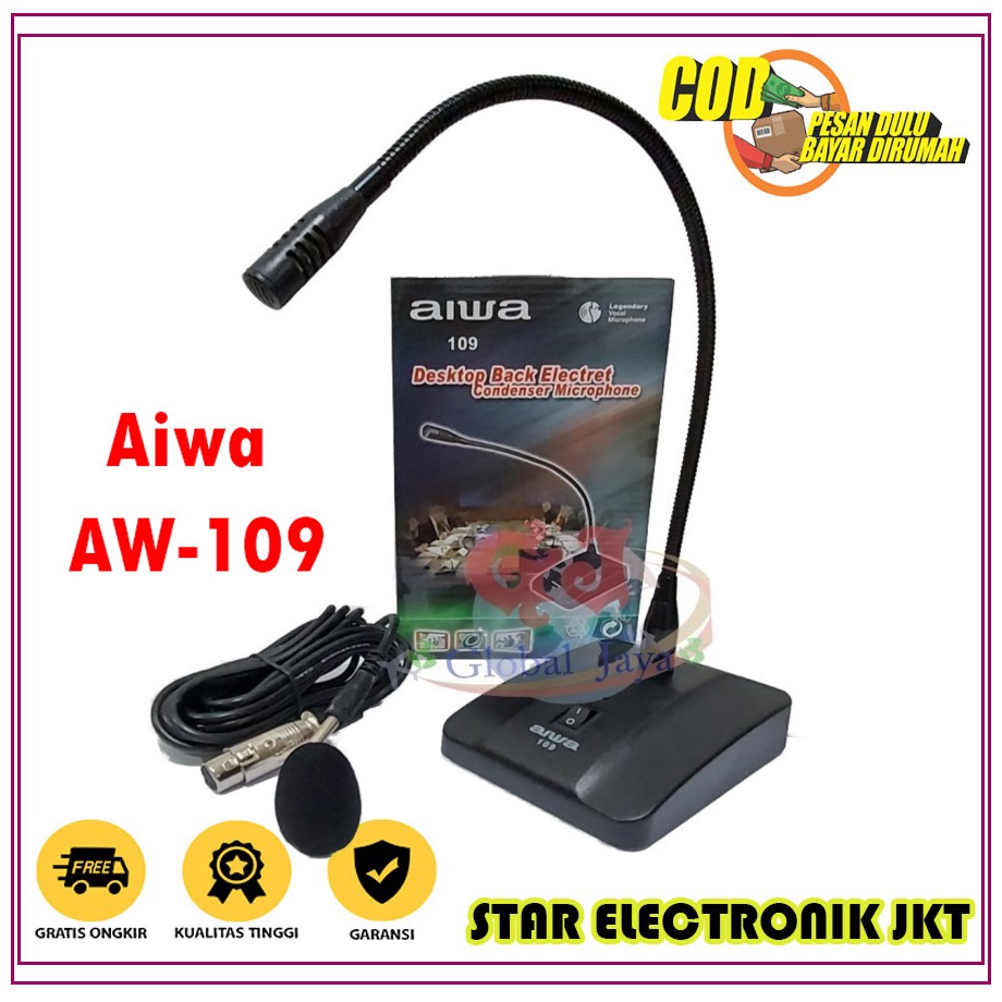 Mic Meja / Mic Podium Condenser Aiwa AW-109