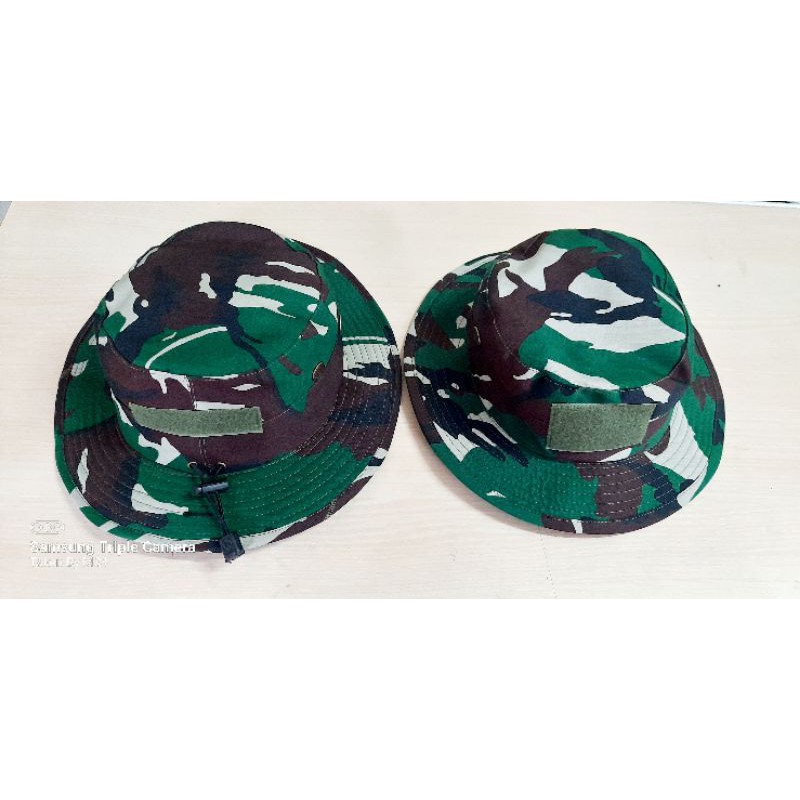 TOPI RIMBA KAWAT TNI LORENG MALVINAS BALOTELI / VELBET WOL RIPSTOK PANCA PREMIUM