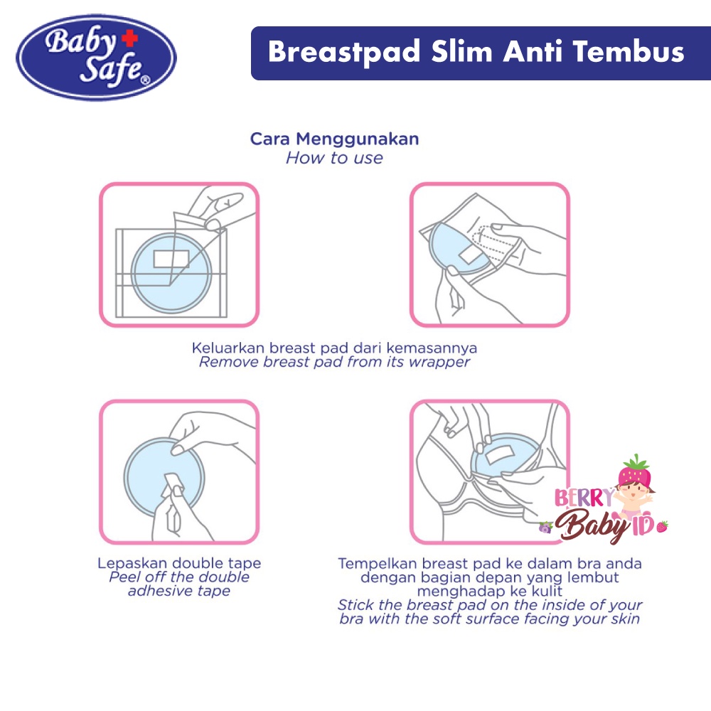 Baby Safe Breastpad Breast Pad Slim Anti Bocor BPS15 BPS60 Berry Mart