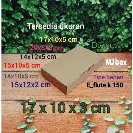 

Kardus karton UK... 17 x 10 x 3 die cut kotak aksesoris dll. model box pizza