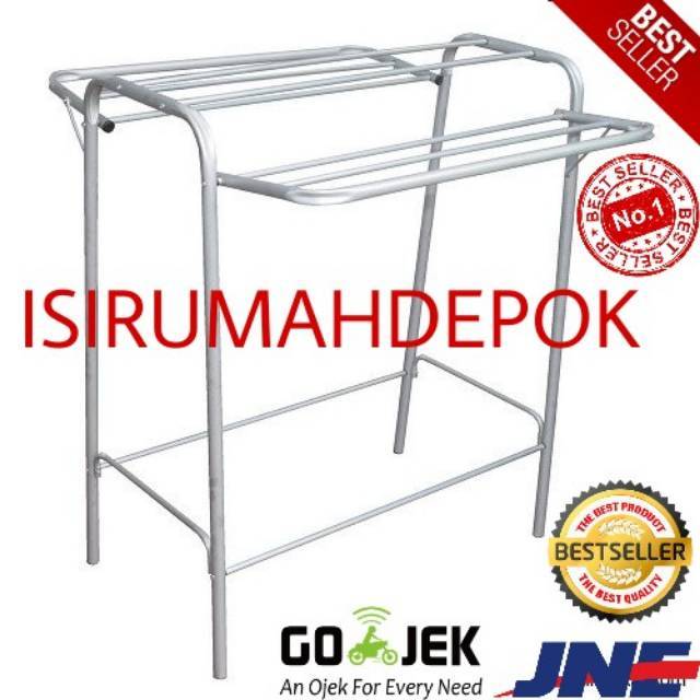 Jemuran Pakaian Baju Handuk Lipat Allumunium Kuat Anti Jemuran Pakaian Baju Handuk Lipat Allumunium Kuat Anti