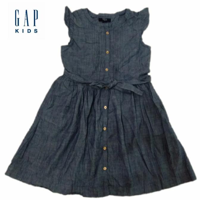 Dress Gap Kids Denim Anak Perempuan Junior 6-7T Sd 13T Termurah