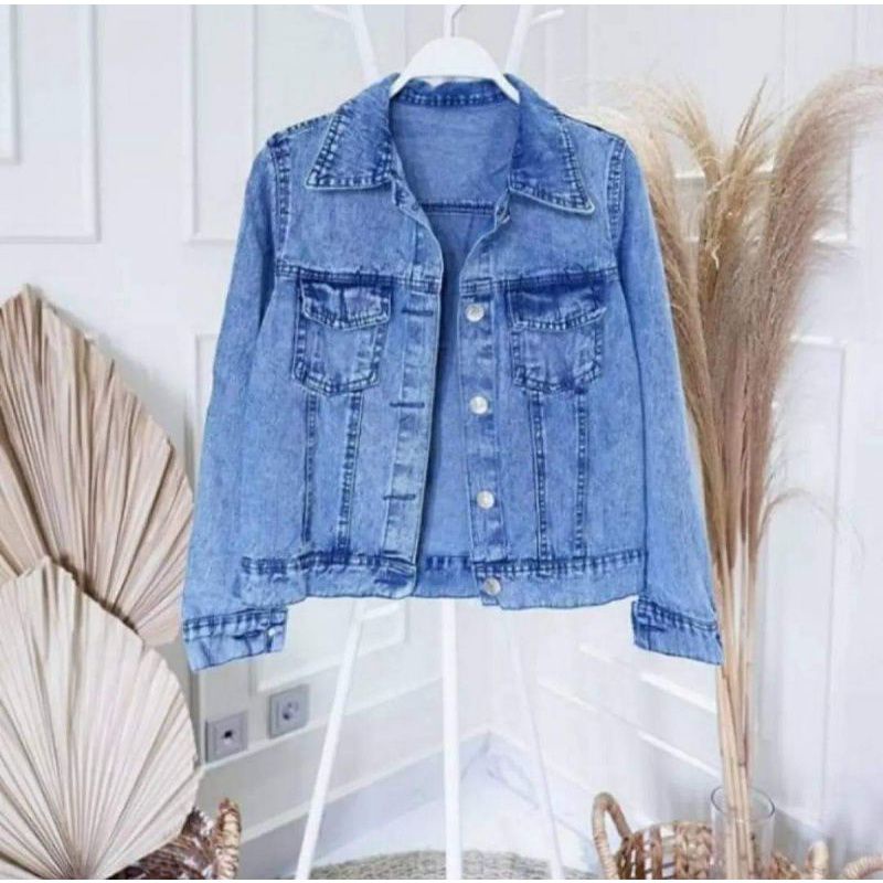 JAKET JEANS WANITA HODIE JAKET CEWEK JUMBO OVERSIZE JINS DENIM JAKET LEPIS KEKINIAN-2