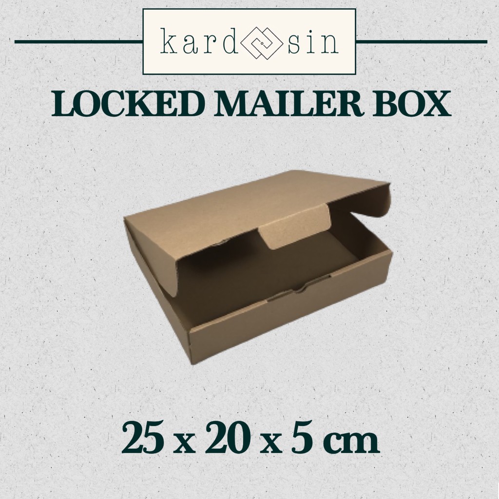 

KARDUS PACKING PIZZA BOX MAILER COKLAT PACKAGING POLOS CUSTOM SABLON KEMASAN KADO DIE CUT 25X20X5 CM