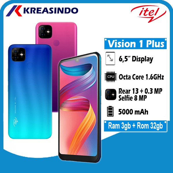 Itel Vision 1 Plus 3/32 Ram 3GB Internal 32GB Garansi Resmi Infinix