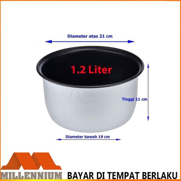 Panci Teflon Miyako Ukuran 1,2 Liter Murah