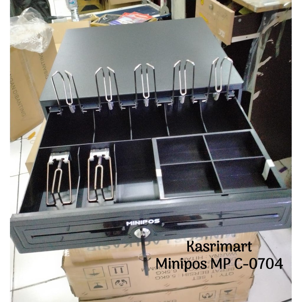 Minipos C0704 Box Laci Uang Kasir Besar 7K4C C-0704 Cash Drawer C 0704 Support RJ11 Buka Otomatis