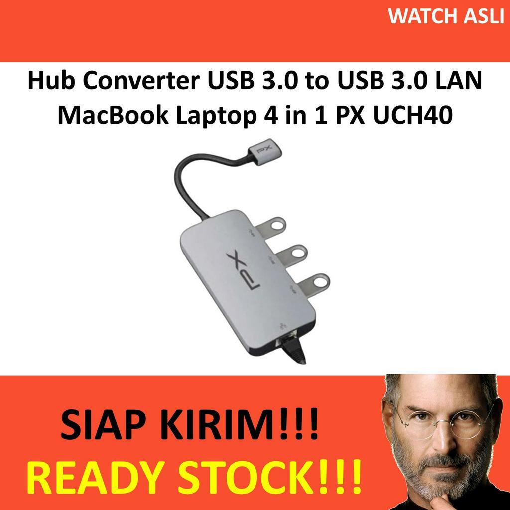 Hub Converter USB 3.0 to USB 3.0 LAN MacBook Laptop 4 in 1 PX UCH40