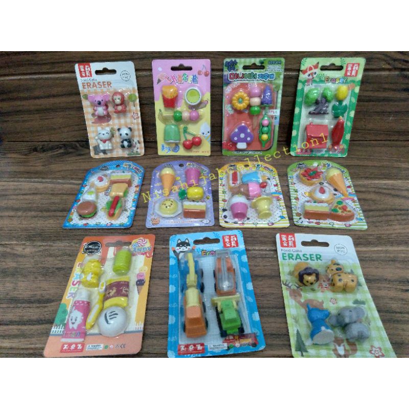 

Penghapus Fancy Set / Penghapus Karakter Makanan, Binatang / Eraser Rubber