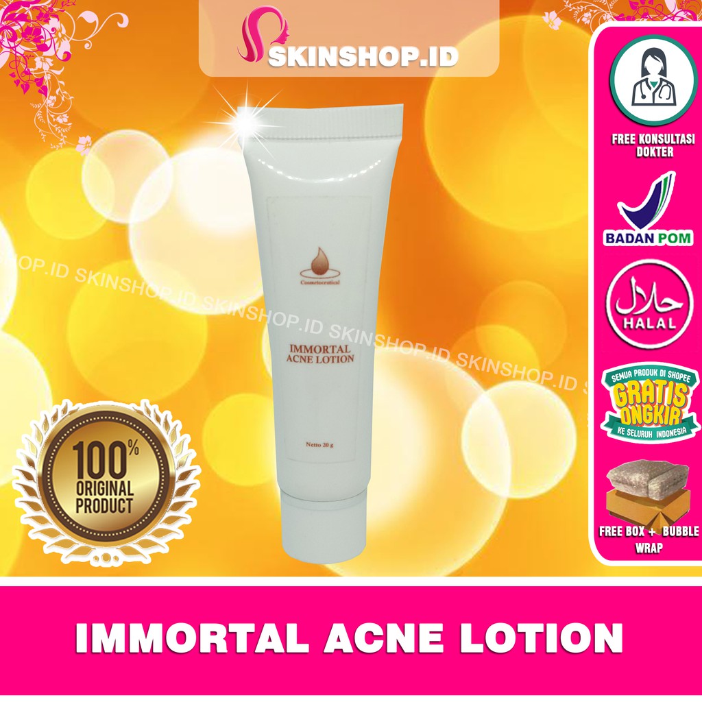 Immortal Acne Lotion 20gr  Original / Losion Jerawat BPOM Aman