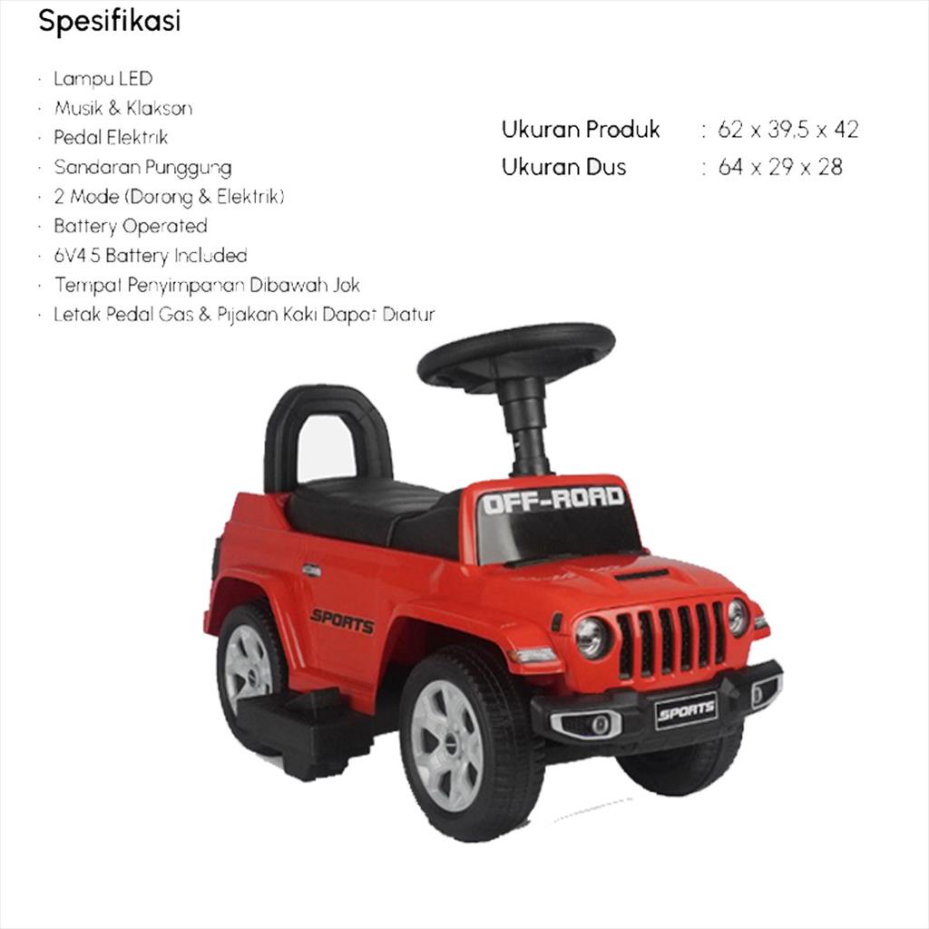 Mainan Anak Mobil Aki PMB  Tolocar OFF ROAD AKI PMB601C