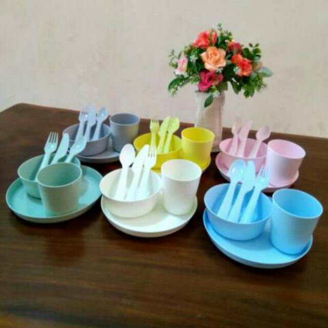 Gelas Piring Mangkok Sendok Garpu Pisau Plastik Ikea (Kalas Ikea Murah)