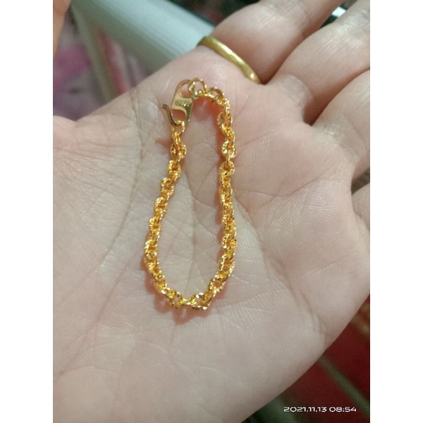 G7 Gelang Nuri bayi / anak lapis emas 24 k