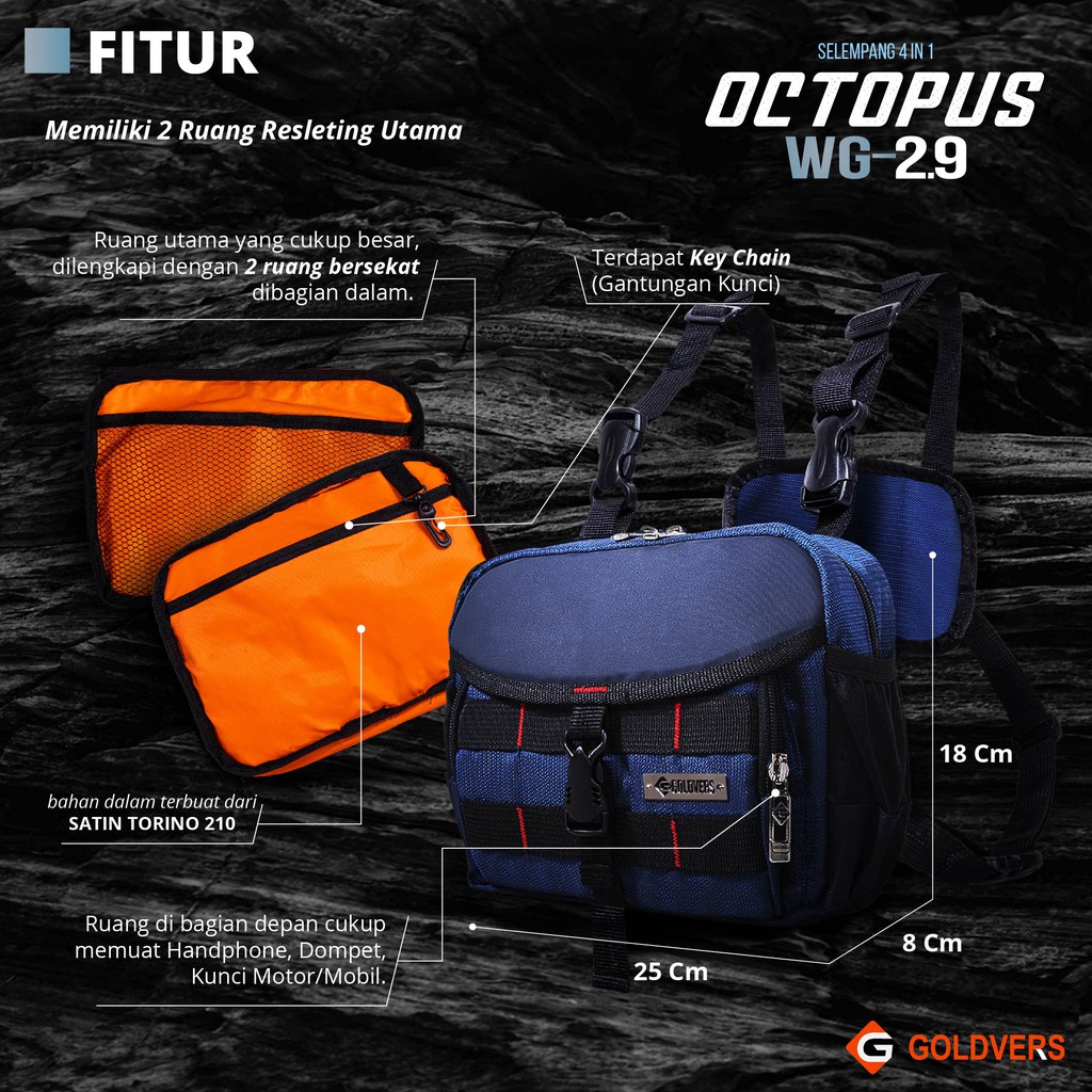 DISTRIBUTOR TAS-Tas Dada Chest Bag Kantong OUTDOUR ORI/Waistbag Dada Trendy/Tas Dada 4 In