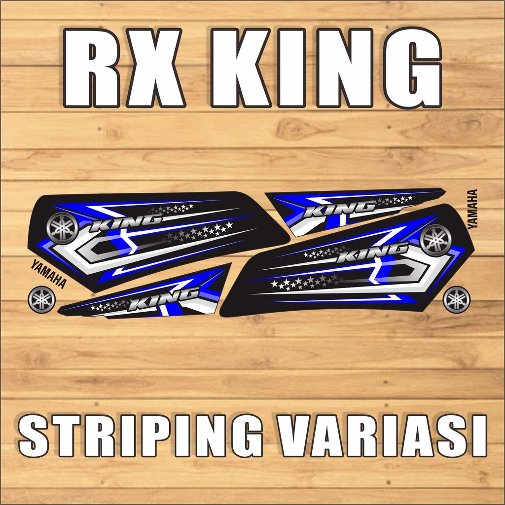 STRIPING VARIASI RX KING TRISULA 03 - BIRU - YAMAHA RX KING