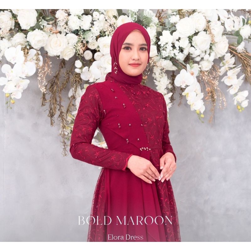 Elora dress-gaun terbaru-gaun lebaran-baju muslimah