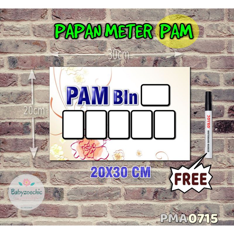 

Zoe Papan Meter Listrik PLN PAM motif Unik - Pastel 15