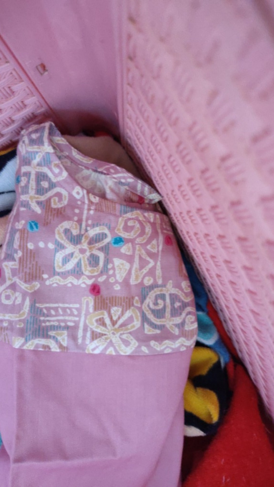 Mashajena Batik Anak - Blouse Muslim Perempuan 5, 6, 7 Tahun: Dusty Pink Pompom Blouse M