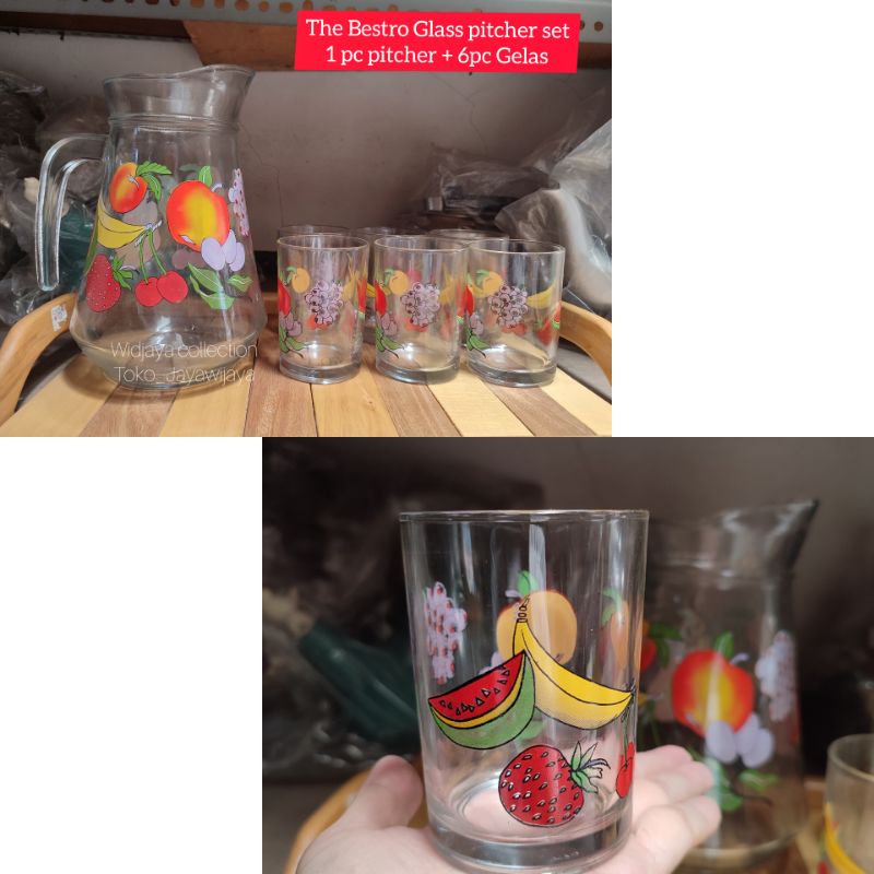 Kamilla kimglass pitcher set/coffee set