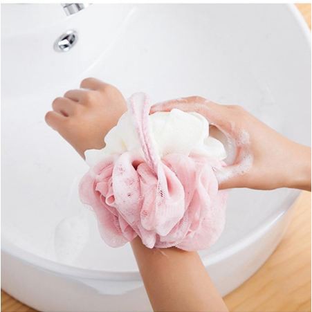 (BOW) Shower Puff Spons Mandi Bathroom Bahan Halus 1F12